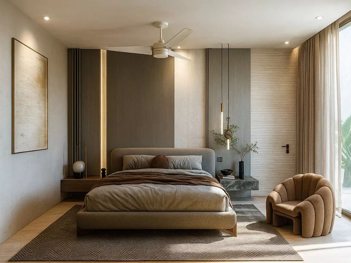 Vaas Aspire luxury bedroom interior with modern furniture and warm lighting design
